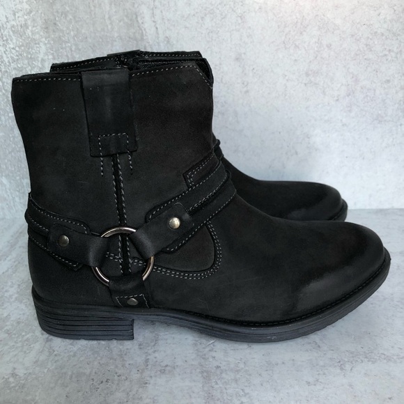 Earth Suede Leather Harness Boot Ash Everglade Size 6 - Picture 2 of 11